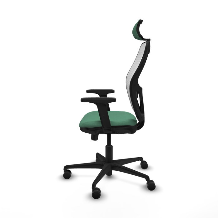 PIQUERAS Y CRESPO Silla de oficina Jorquera Verde esmeralda y Blanco