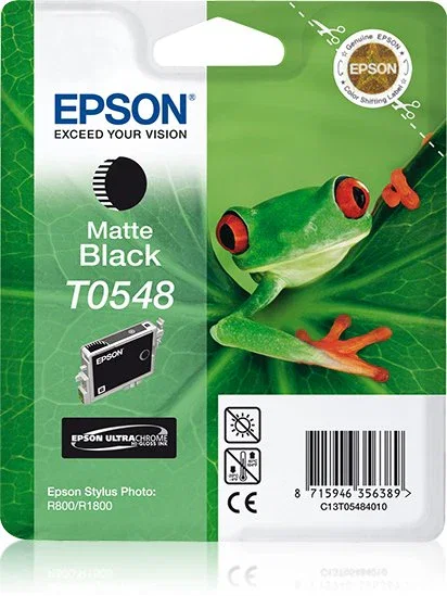 Epson T0548 Tinta Original Negro Mate para Impresoras Stylus Photo R800 y R1800