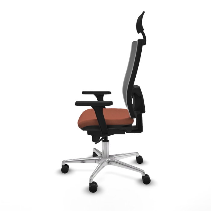 PIQUERAS Y CRESPO Silla de oficina Horna con mecanismo Sincro, Tela Marrón y Malla Gris PIQUERAS Y CRESPO Silla de oficina Horna con mecanismo Sincro, Tela Marrón y Malla Gris