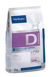 Virbac D1 Canine Dermatology Support Comida para Perros Pienso Pérdida Pelo y Dermatitis 7 kg