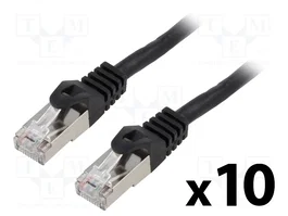 LANBERG Patch Cord Cat 6 F/UTP 2m Negro con RJ45