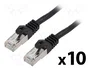 LANBERG Patch Cord Cat 6 F/UTP 2m Negro con RJ45