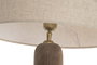 DKD Home Decor Lámpara de sobremesa Mango y Lino Natural