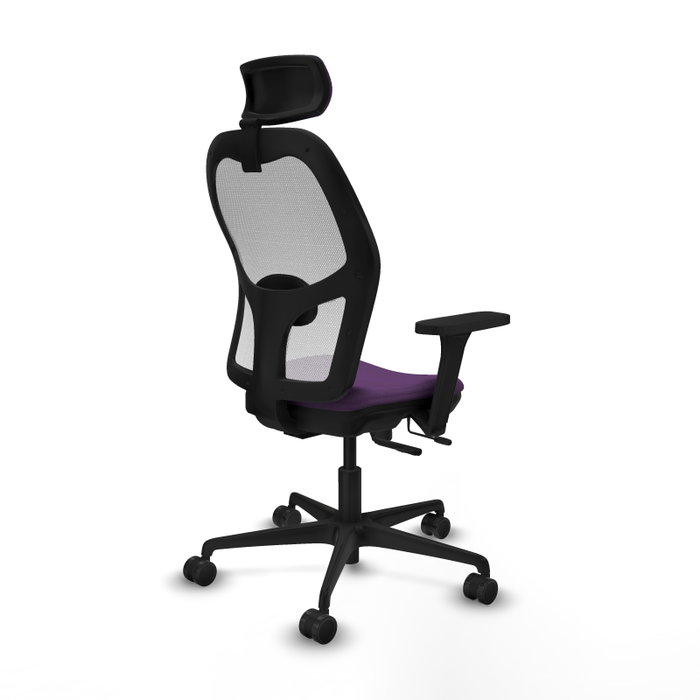 PIQUERAS Y CRESPO Silla de oficina Jorquera Morado/Blanco con mecanismo Sincro/Traslack