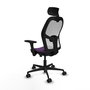 PIQUERAS Y CRESPO Silla de oficina Jorquera Morado/Blanco con mecanismo Sincro/Traslack