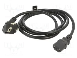 SAVIO Cable de alimentación H03VV-F 3x0,75mm2 1,8m negro