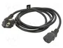 SAVIO Cable de alimentación H03VV-F 3x0,75mm2 1,8m negro