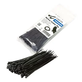 LogiLink Pack de 100 bridas de sujeción negras, 2.5 x 150 mm
