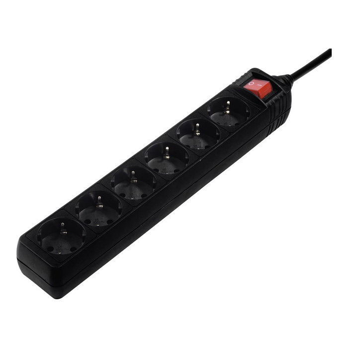 Hama Regleta con interruptor 6 salidas AC 5 m Negro Hama Regleta con interruptor 6 salidas AC 5 m Negro