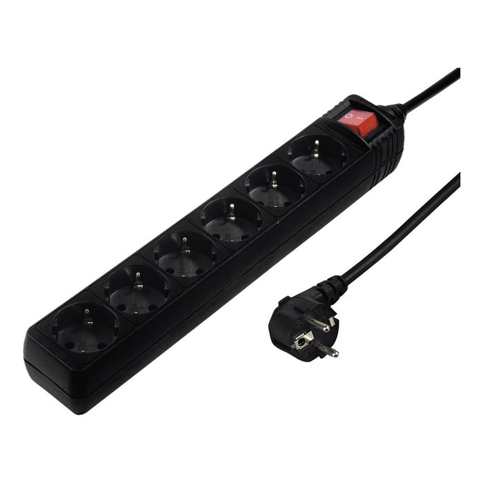 Hama Regleta con interruptor 6 salidas AC 5 m Negro Hama Regleta con interruptor 6 salidas AC 5 m Negro