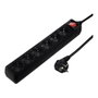 Hama Regleta con interruptor 6 salidas AC 5 m Negro