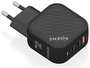 Aisens Cargador GaN 65W con 2xUSB-C y 1xUSB-A Negro