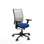 PIQUERAS Y CRESPO Silla de oficina Zulema con mecanismo Sincro/Traslack, Azul y Blanco