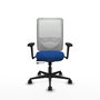 PIQUERAS Y CRESPO Silla de oficina Zulema con mecanismo Sincro/Traslack, Azul y Blanco