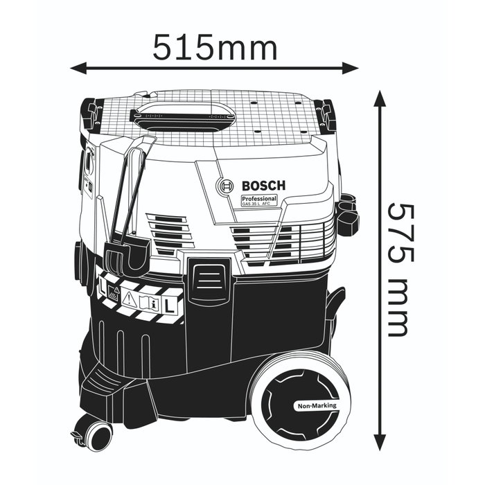 Bosch GAS 35 L AFC Professional Aspirador Seco y Húmedo de 35 L