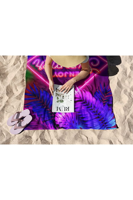 Mijölnir Toalla de Playa Enjoy Summer Night 70 - Multicolor 70 x 130 cm - 70% Poliéster, 30% Poliamida