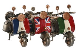 DKD Home Decor Vehiculo Decoracion Vintage Plateado Dorado Metal 6 x 7 x 11 cm (12 Unidades)