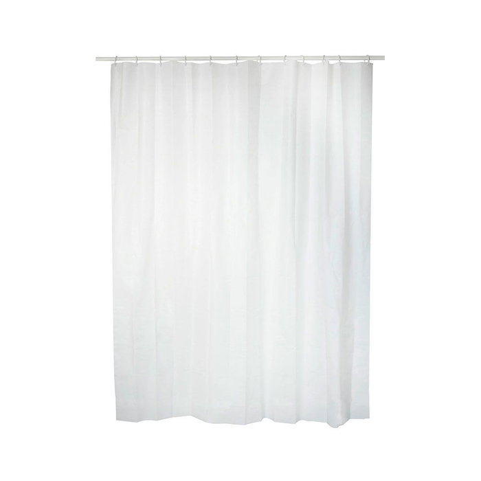 Exma Cortina de baño Basic blanca 140 x 180 cm impermeable anti-moho lavable en lavadora