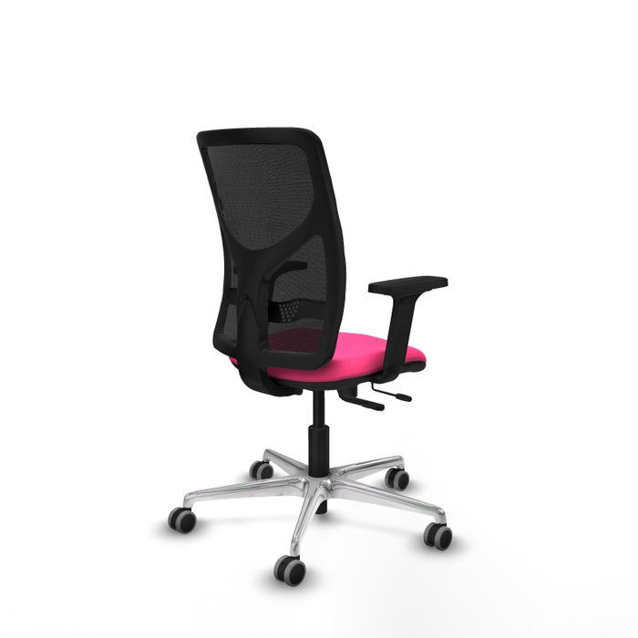 PIQUERAS Y CRESPO Silla de oficina Motilla Rosa y Negro con mecanismo Sincro/Traslack