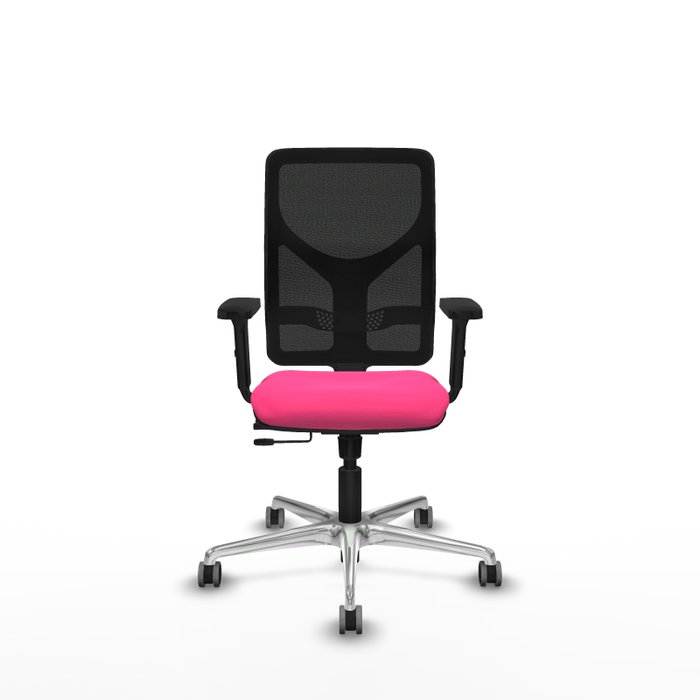 PIQUERAS Y CRESPO Silla de oficina Motilla Rosa y Negro con mecanismo Sincro/Traslack