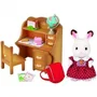Sylvanian Families 5016 Set Oficina con Niña Conejo Incluye Escritorio, Silla, Figura Conejito Chocolate y Accesorios para Niños a Partir de 4 Años