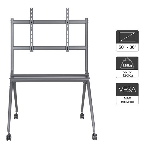 Ewent EW1542 Soporte Móvil para TV de 50 a 86 pulgadas Negro