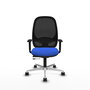 PIQUERAS Y CRESPO Silla de oficina Cilanco con mecanismo Sincro/Traslack, Azul y Negro