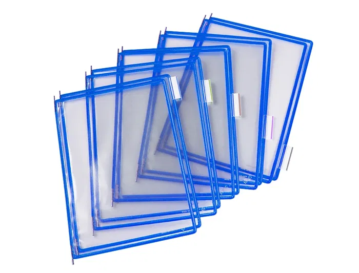 Djois Portacatalogos DIN A4 Azul Pack 10 Unidades Fundas PVC Antirreflejo