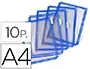 Djois Portacatalogos DIN A4 Azul Pack 10 Unidades Fundas PVC Antirreflejo