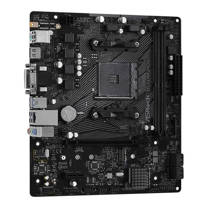 ASRock B550M-HDV Placa Base para AMD AM4 Ryzen 3000 Series, DDR4, mATX, AMD B550