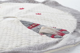 DKD Home Decor Base Arbol Navidad Tradicional Blanco Gris 106x1x106 cm (2 Unidades)