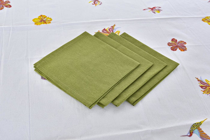 DKD Home Decor Mantel Tropic Garden 150 x 150 cm Multicolor Verde Set de 5 (2 Unidades) Polyester