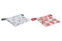 DKD Home Decor Cojin Coral 22 Atlantico Azul Fucsia Poliester Algodon 40x40x4 cm (4 Unidades)