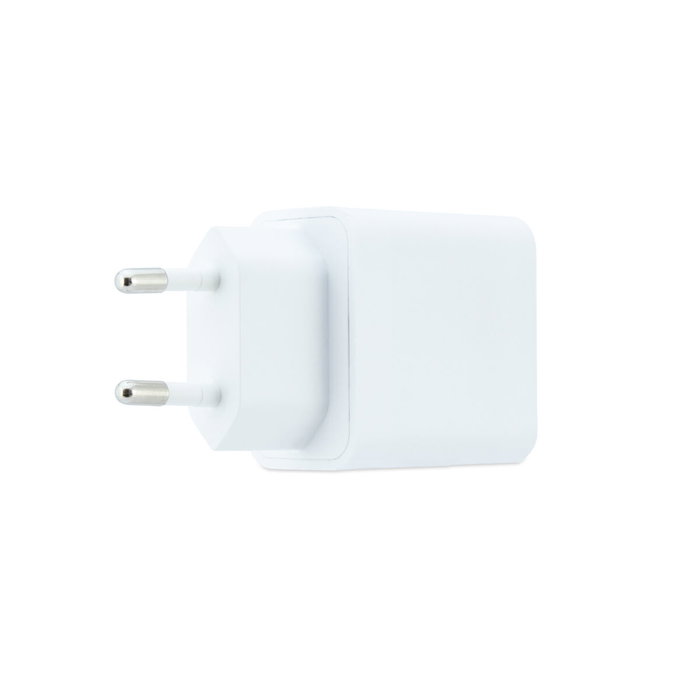 Coolbox Cargador GaN 35W con 2 Puertos USB-C Blanco Coolbox Cargador GaN 35W con 2 Puertos USB-C Blanco