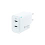 Coolbox Cargador GaN 35W con 2 Puertos USB-C Blanco