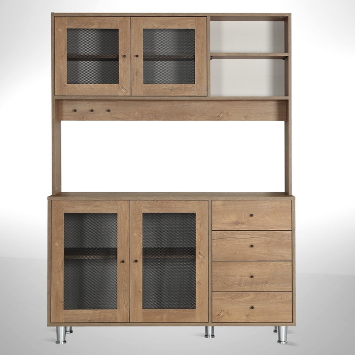 Hanah Home Grano 140 Armario Multiusos Roble Caucásico 140x187x40 cm Aglomerado
