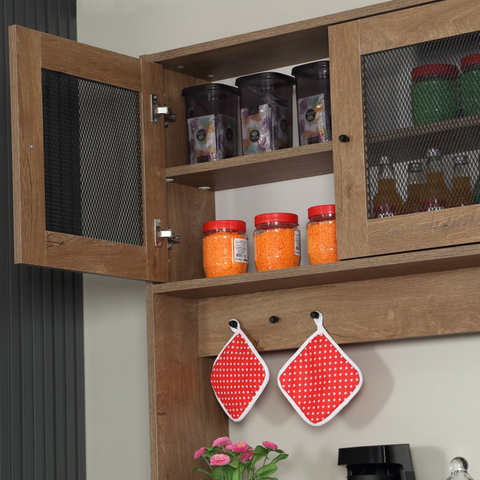 Hanah Home Grano 140 Armario Multiusos Roble Caucásico 140x187x40 cm Aglomerado