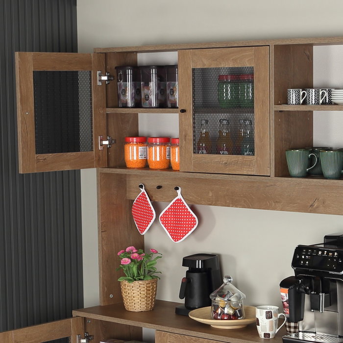 Hanah Home Grano 140 Armario Multiusos Roble Caucásico 140x187x40 cm Aglomerado