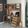 Hanah Home Grano 140 Armario Multiusos Roble Caucásico 140x187x40 cm Aglomerado