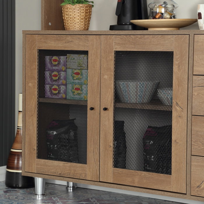 Hanah Home Grano 140 Armario Multiusos Roble Caucásico 140x187x40 cm Aglomerado