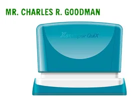 X'stamper Sello Quix Personalizable Color Verde Medidas 4x60 mm Q-05