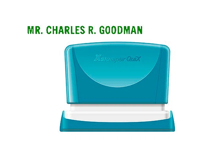 X'stamper Sello Quix Personalizable Color Verde Medidas 4x60 mm Q-05