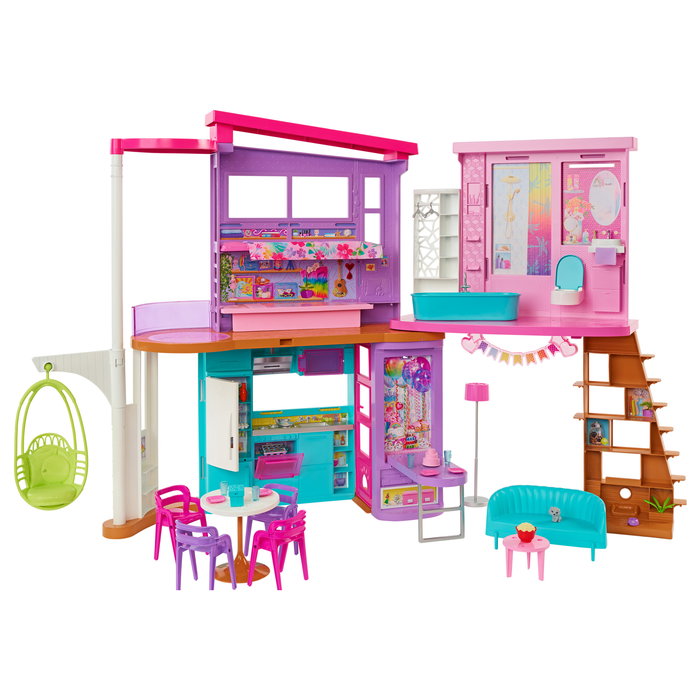 Mattel Barbie HCD50 Casa de Muñecas de Juguete de Plástico Multicolor 2 Plantas - Recomendado para niños de 3 a 12 años - Montaje Requerido Mattel Barbie HCD50 Casa de Muñecas de Juguete de Plástico Multicolor 2 Plantas - Recomendado para niños de 3 a 12 años - Montaje Requerido
