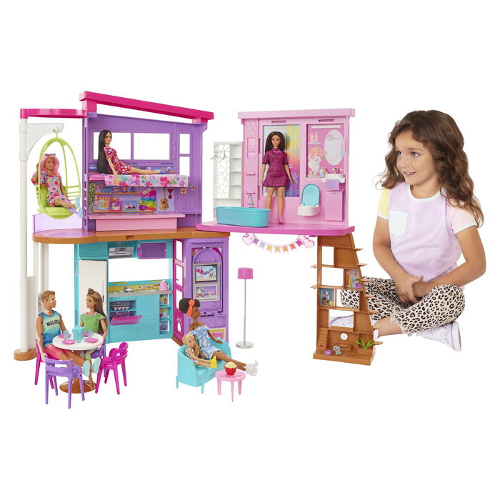 Mattel Barbie HCD50 Casa de Muñecas de Juguete de Plástico Multicolor 2 Plantas - Recomendado para niños de 3 a 12 años - Montaje Requerido Mattel Barbie HCD50 Casa de Muñecas de Juguete de Plástico Multicolor 2 Plantas - Recomendado para niños de 3 a 12 años - Montaje Requerido