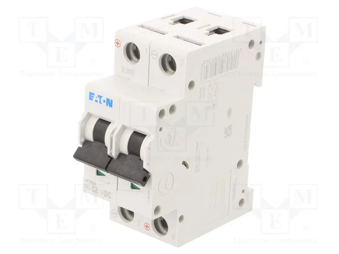 EATON ELECTRIC Interruptor magnetotérmico FAZ-DC 250VDC 2A Caract C 2 polos EATON ELECTRIC Interruptor magnetotérmico FAZ-DC 250VDC 2A Caract C 2 polos