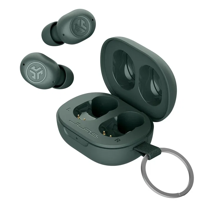 JLab JBuds Mini Auriculares Inalámbricos Intraurales Bluetooth 5.3 Gris para Llamadas y Música con IP55, 20h de Autonomía y Carga Rápida