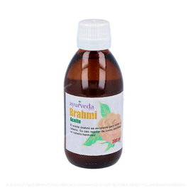 AYURVEDA AUTENTICO Aceite de Brahmi 200 ml - Aceite Ayurvedico para el Cabello y la Memoria
