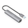 Aisens USB-A Docking Station Ethernet Gigabit y 3x USB-C, Gris