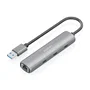 Aisens USB-A Docking Station Ethernet Gigabit y 3x USB-C, Gris