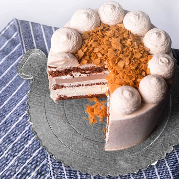 Algon Base para Tartas de Cartón 20 cm (Ancho) x 22.5 cm (Largo) x 0.6 cm (Alto) (36 Unidades)